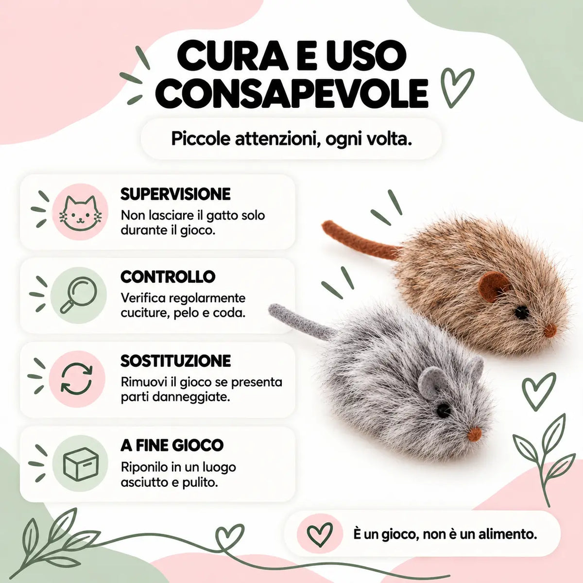 Topolini in peluche – cura e uso consapevole