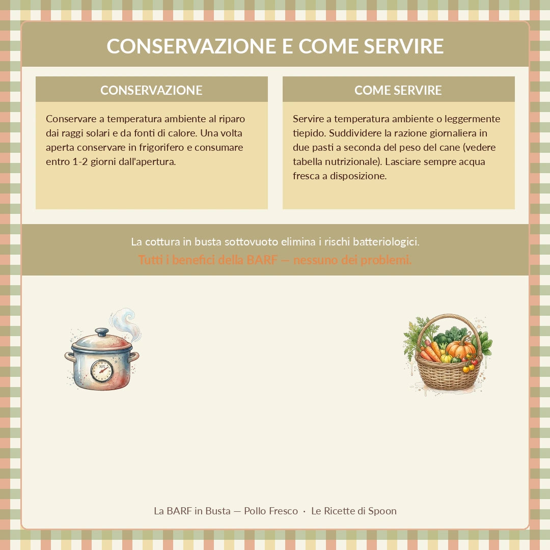 La BARF in Busta — Pollo Fresco con Carote e Zucchine | Alimento completo per Cane adulto
