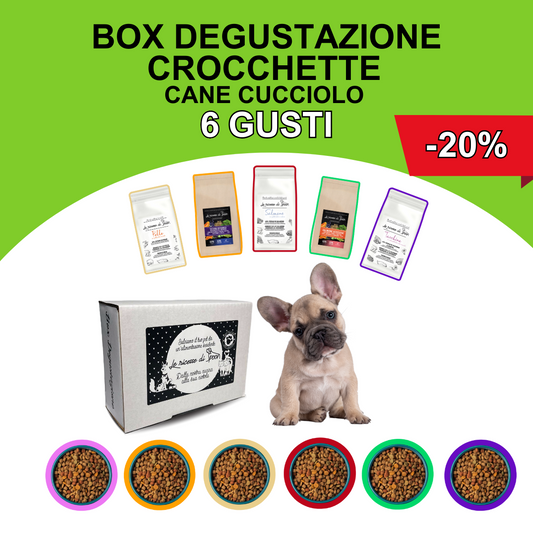 Box Degustazione Crocchette Cane Cucciolo - 6 pacchetti da 100 gr