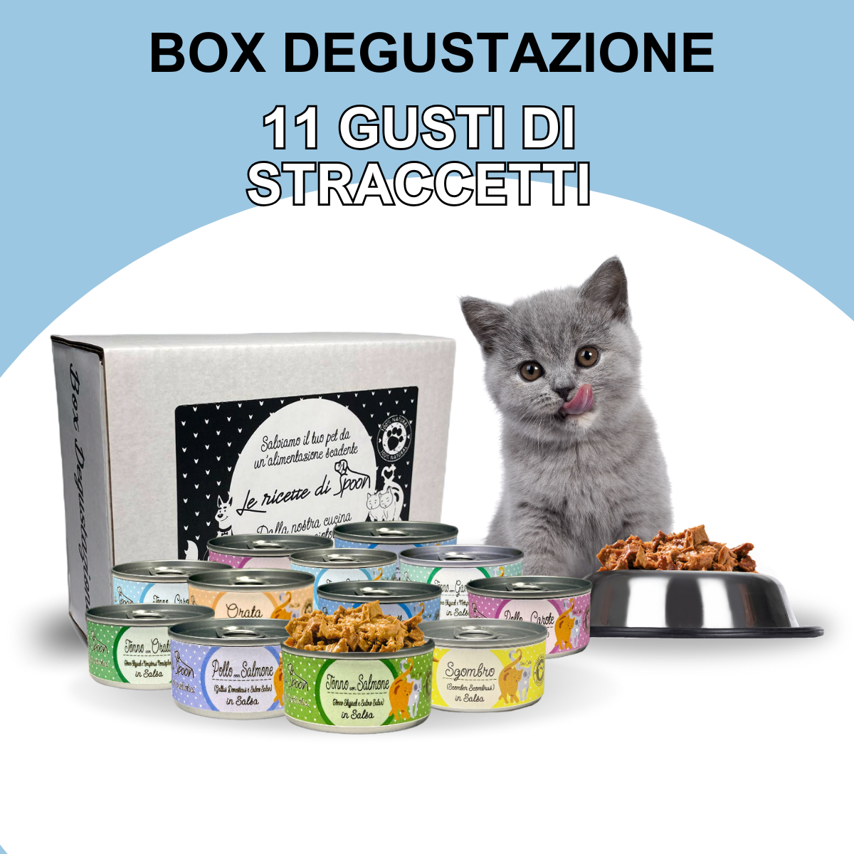 Box Degustazione 11 scatolette (11x85gr) di umido gatto