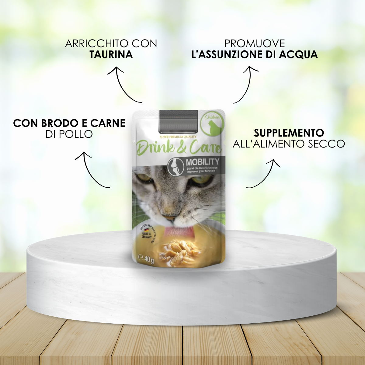 Drink Funzionale MOBILITY per la salute delle articolazioni del tuo gatto