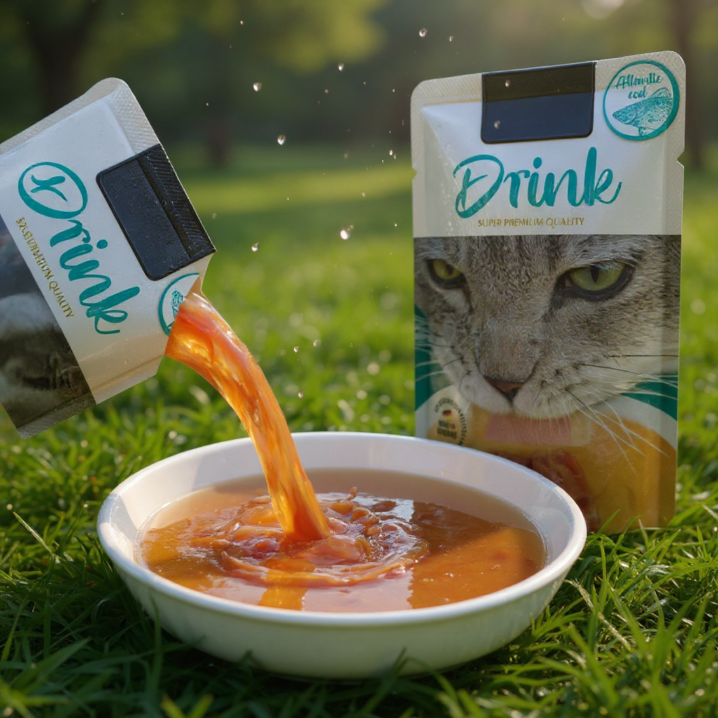 Drink al MERLUZZO per un’adeguata idratazione del tuo gatto