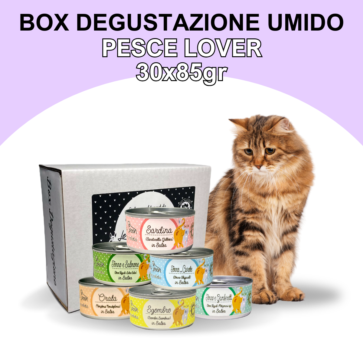 Box Degustazione Umido Gatto - Pesce Lover (30x85gr)