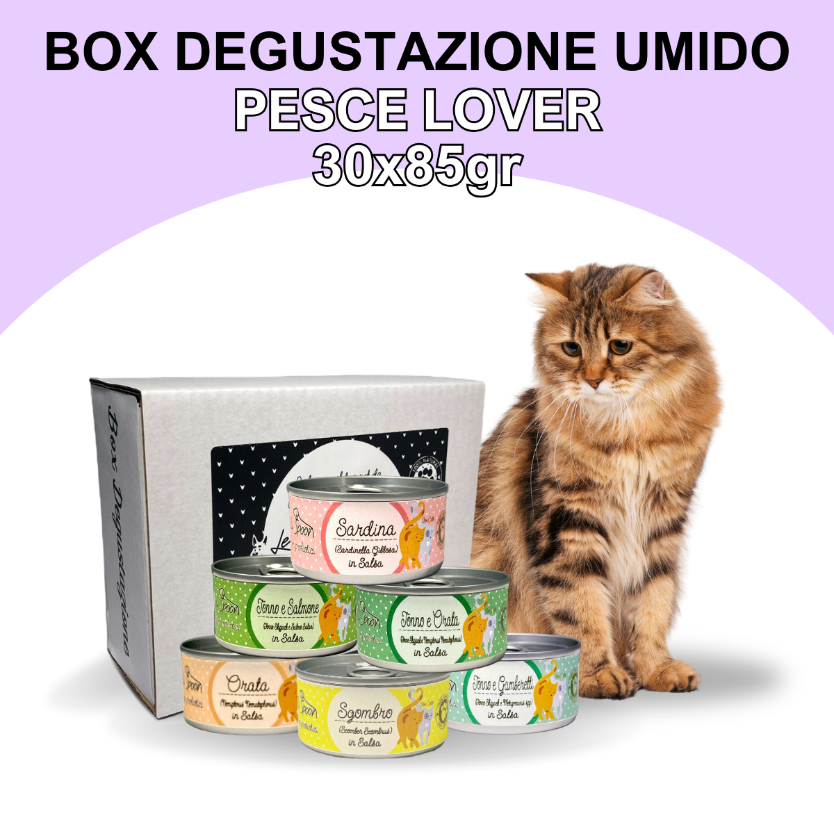 Box Degustazione Umido Gatto - Pesce Lover (30x85gr)