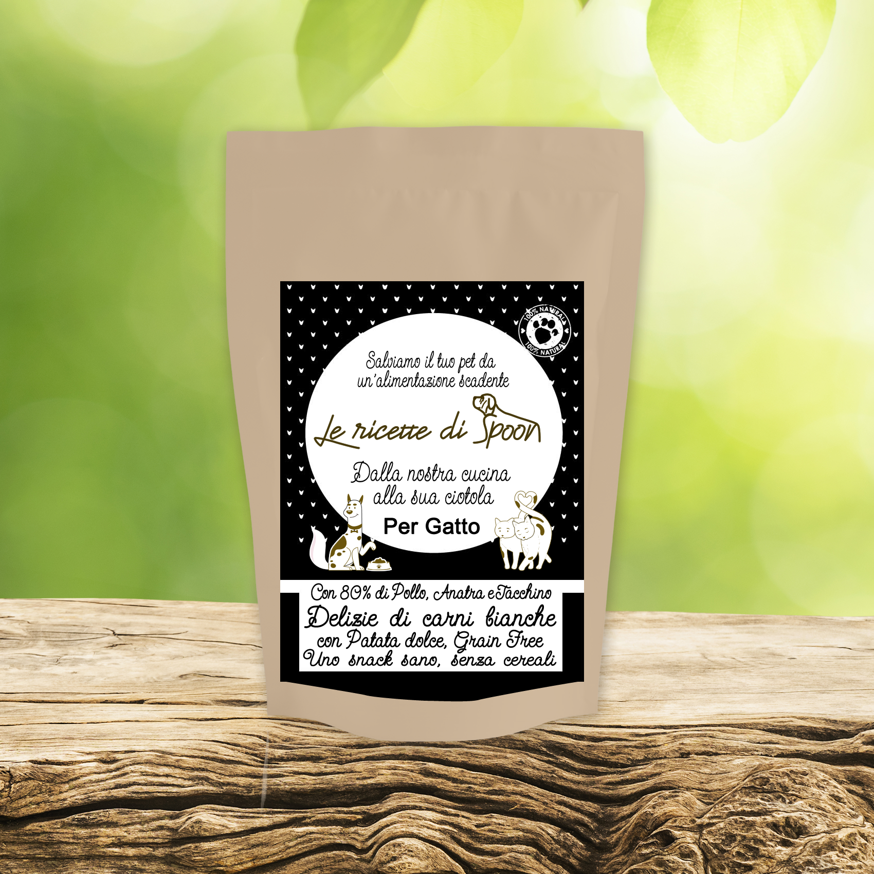 Premio per gatti Delizia con 80% Carni Bianche Grain Free