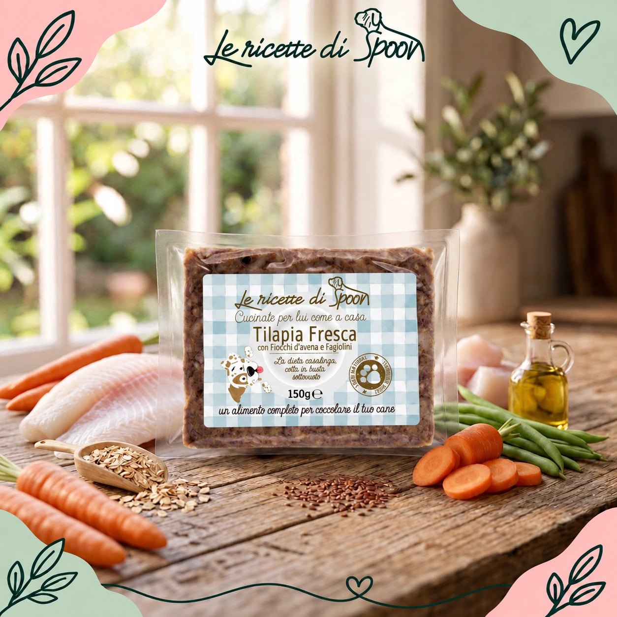 BARF in busta tilapia – alimento completo per cane adulto, Le Ricette di Spoon