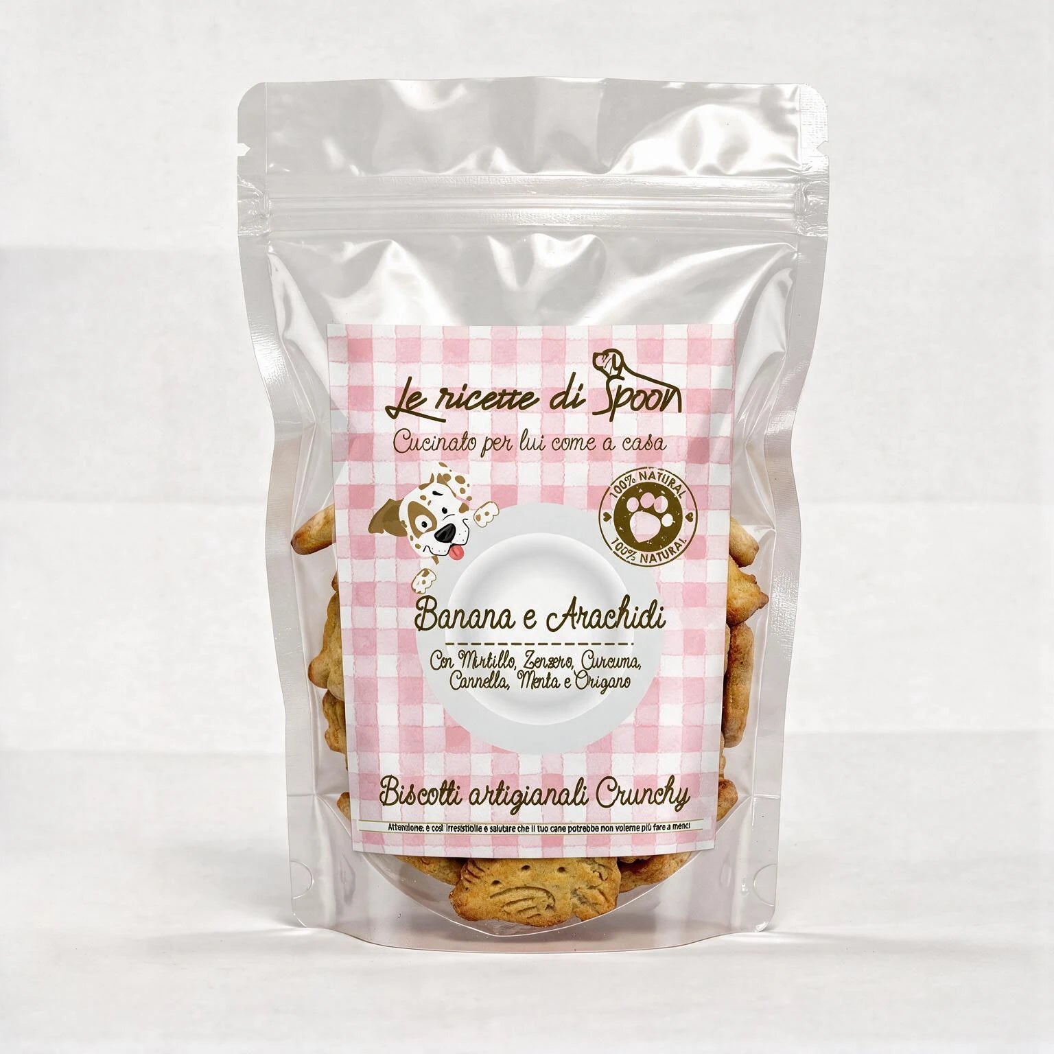 Deliziosi biscotti per cane artigianali Superfood Banana e Arachidi 200 gr