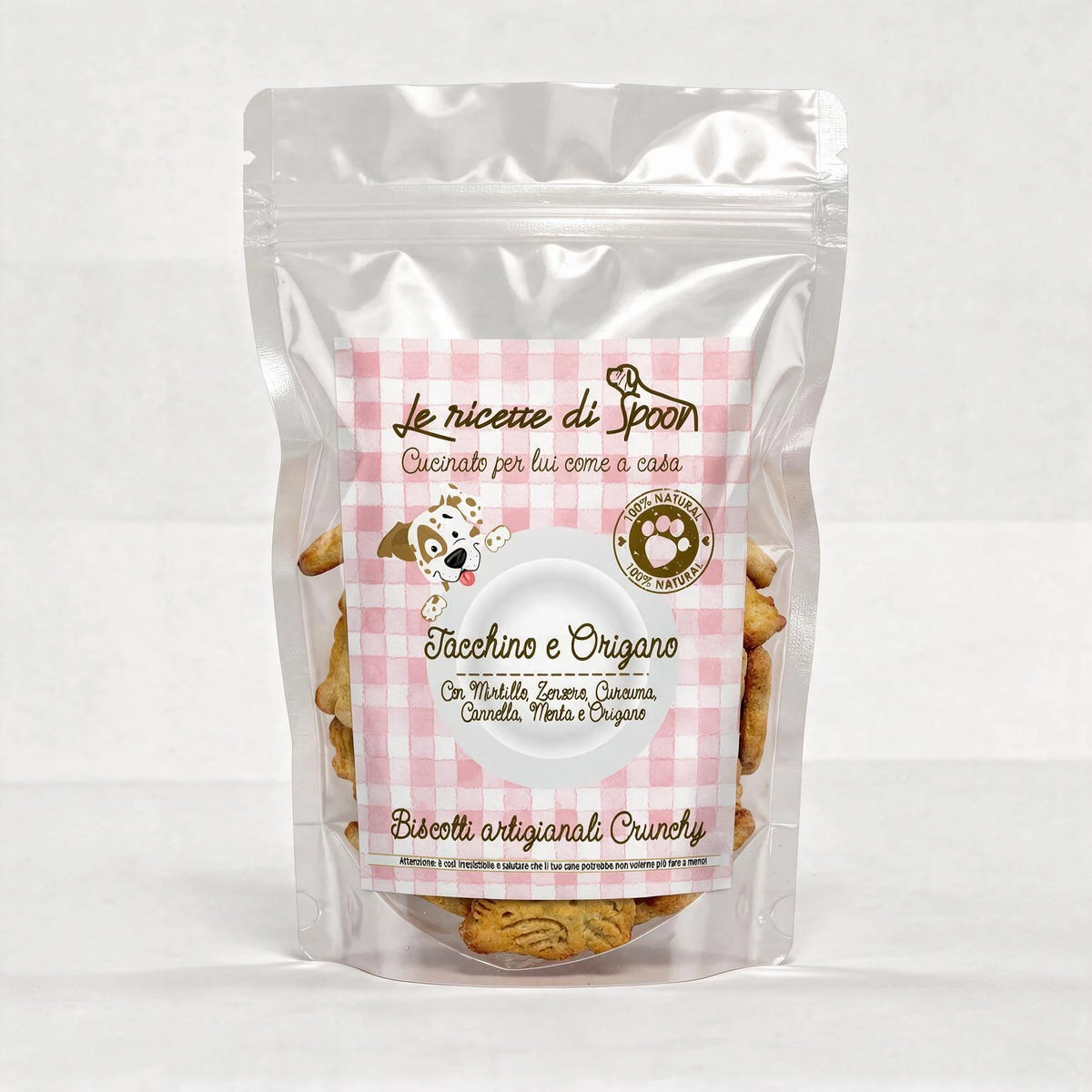 Deliziosi biscotti per cane artigianali Superfood Tacchino e Origano 200 gr