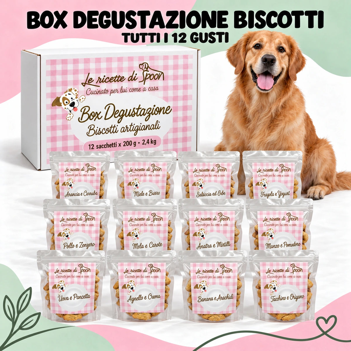 Box degustazione biscotti artigianali cane assortita, copertina approvata