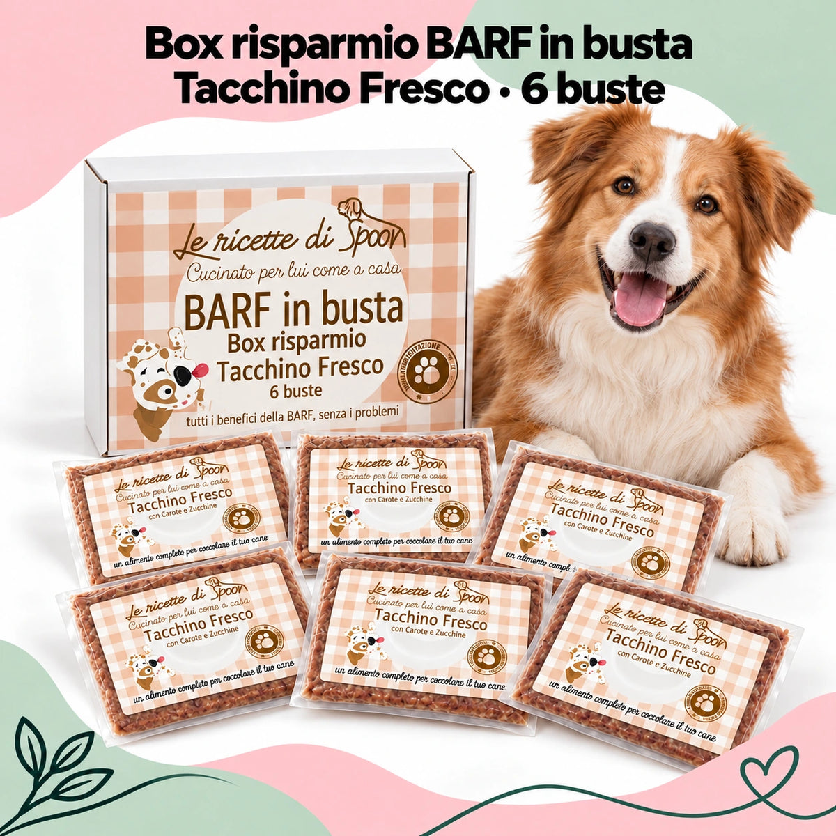 Box risparmio BARF in busta Tacchino – sei buste dello stesso gusto