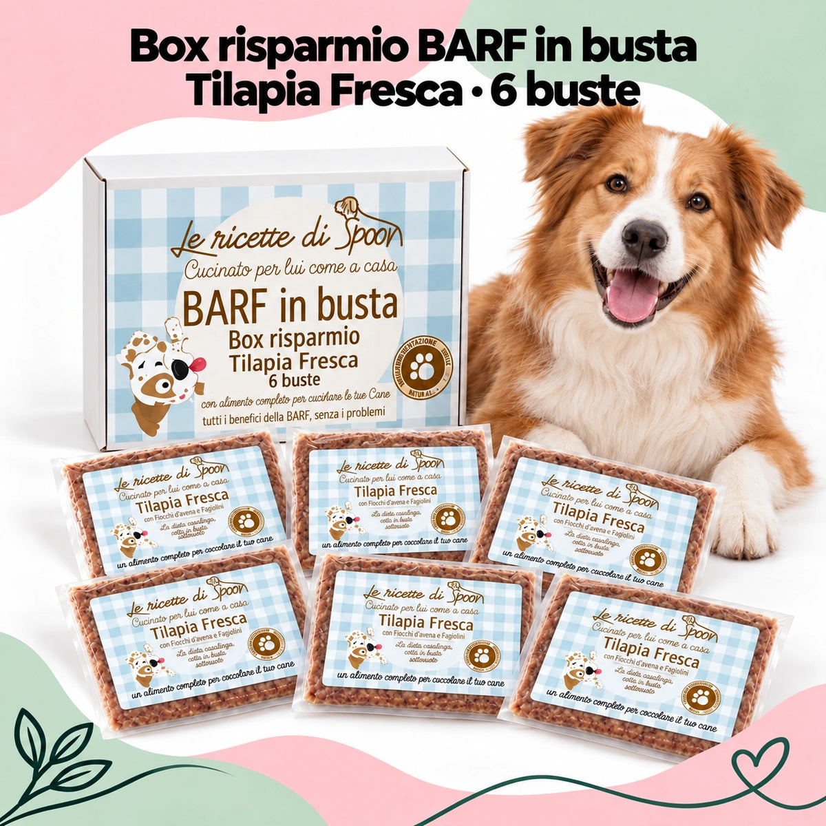 Box risparmio BARF in busta Tilapia – sei buste dello stesso gusto
