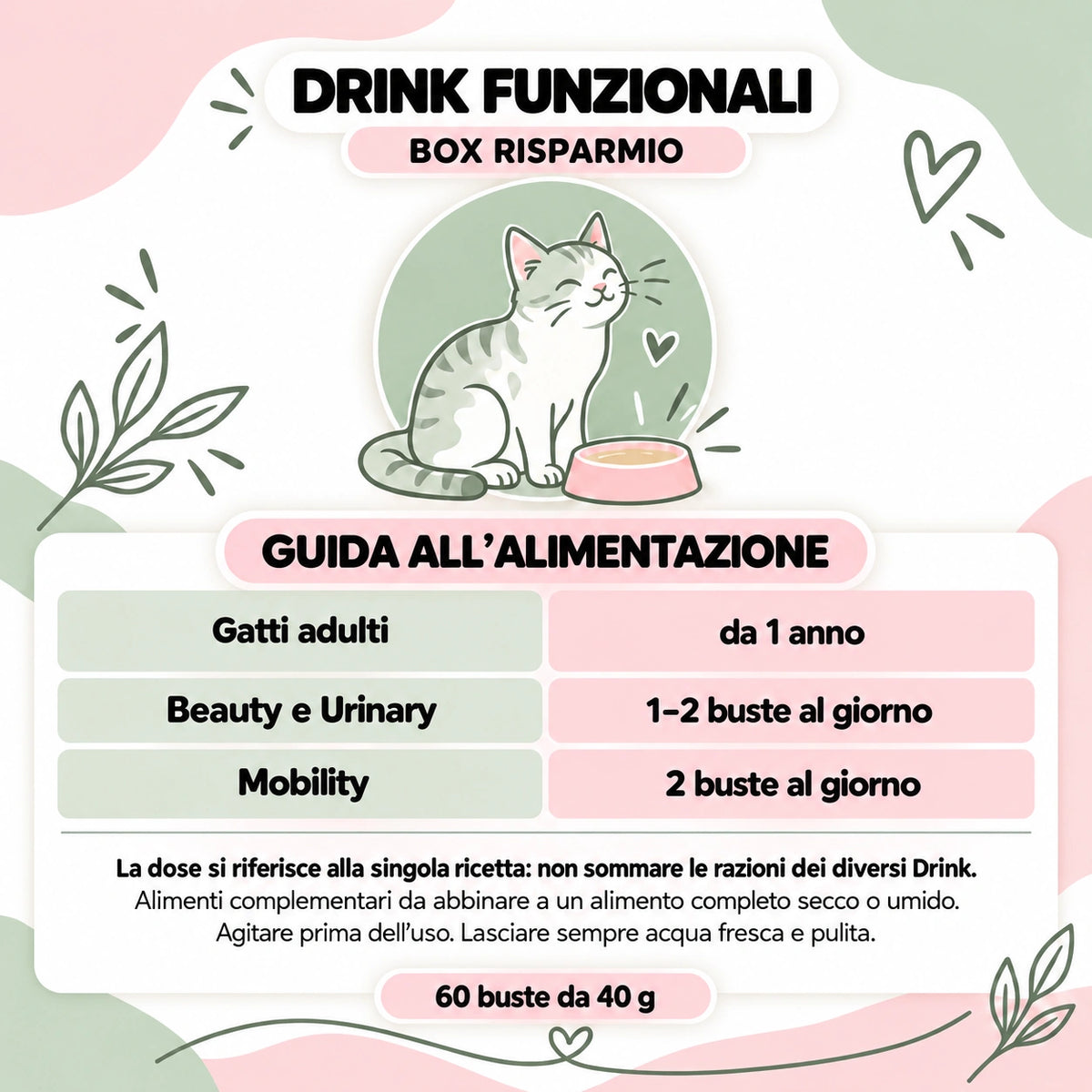 Box Risparmio Drink Funzionali — 60 × 40 g — guida