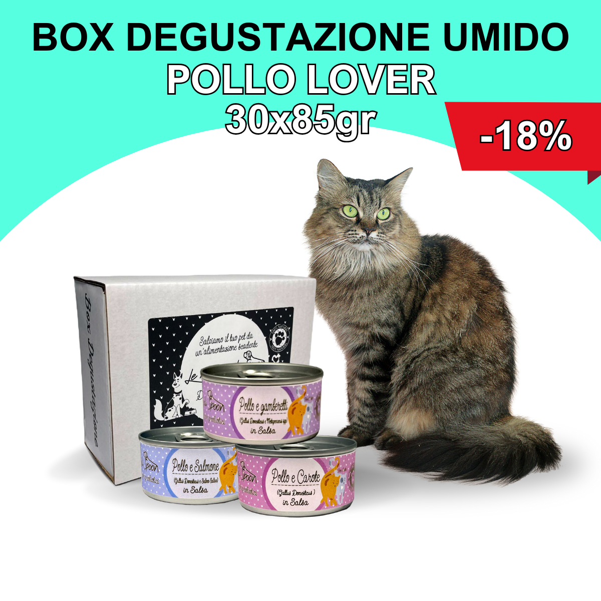 Box Degustazione Umido Gatto - Pollo Lover (30x85gr)