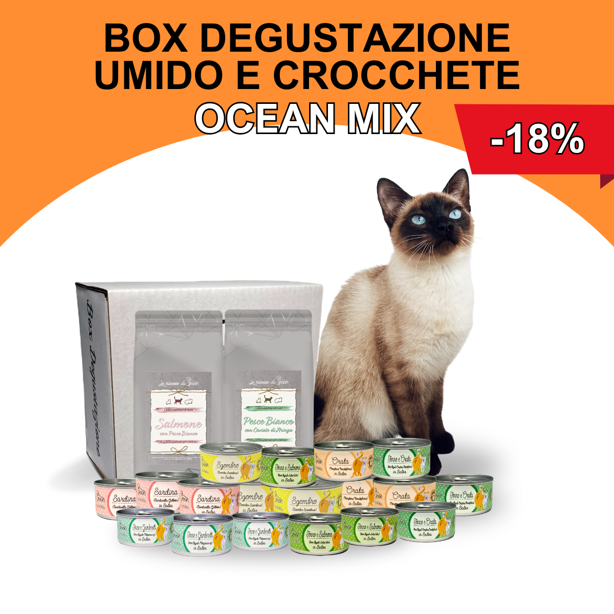 Box Degustazione Umido e Secco Gatto - Ocean Mix