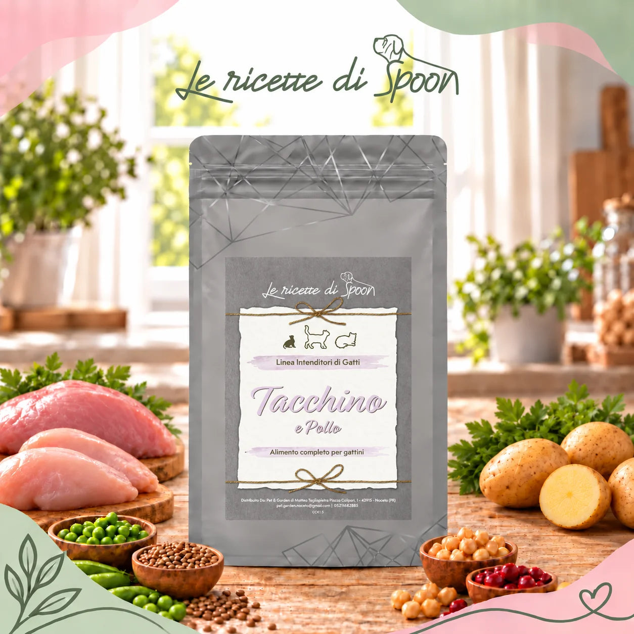 Tacchino e Pollo - Crocchette Grain Free Gattino / Kitten fino a 12 mesi (70% Carne Human Grade)