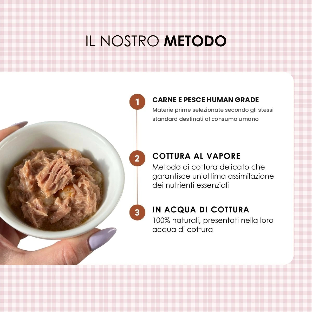 Le Ricette Semplici | Umido Naturale | Tonnetto Pelamis e Delizie di Surimi, acqua di cottura ed un pizzico di riso, cotti al vapore in lattina 70 g