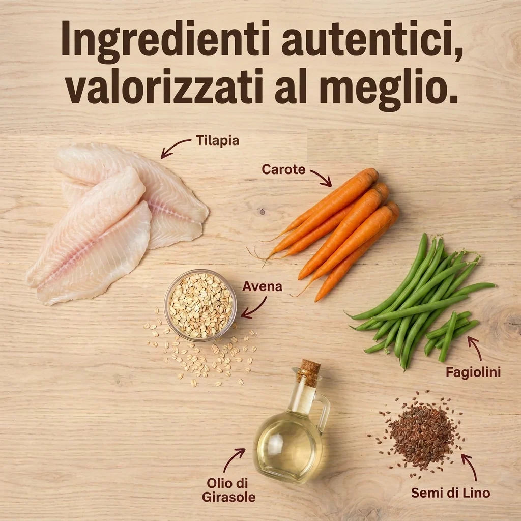 Ingredienti Tilapia BARF in busta