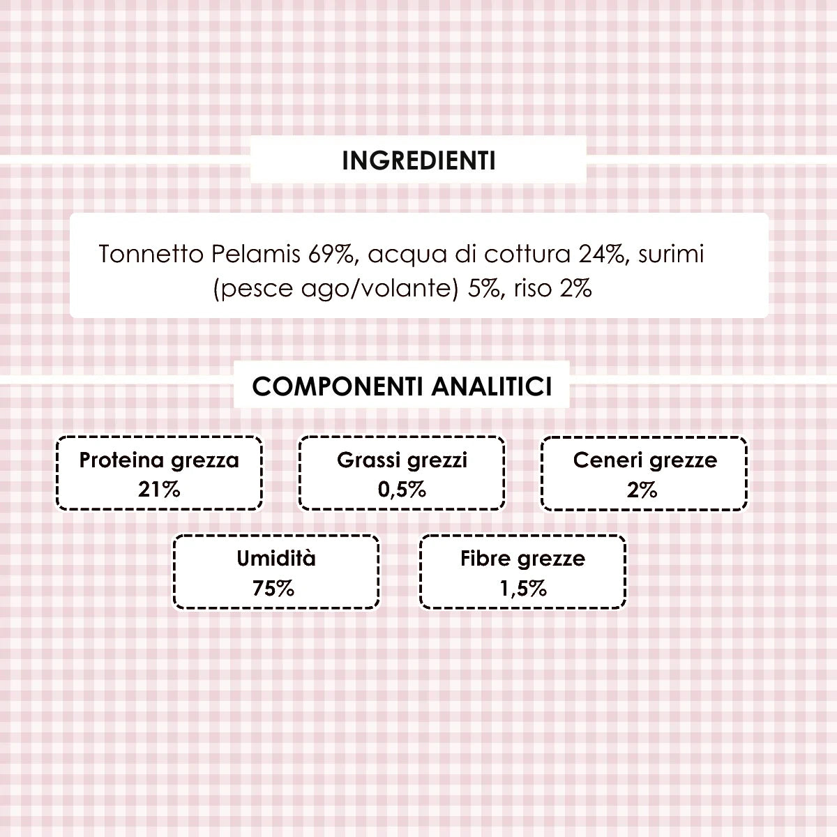 Le Ricette Semplici | Umido Naturale | Tonnetto Pelamis e Delizie di Surimi, acqua di cottura ed un pizzico di riso, cotti al vapore in lattina 70 g