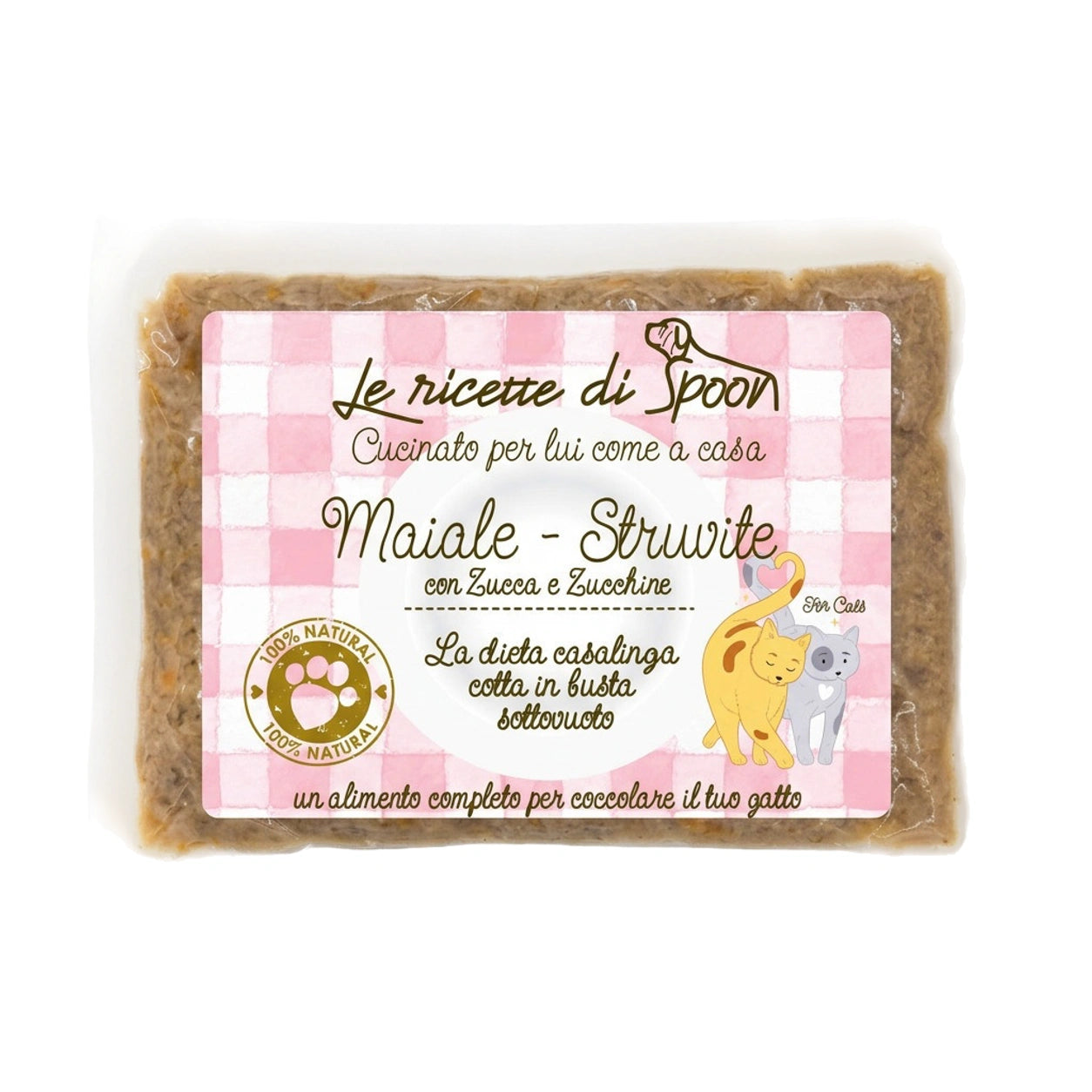 La Casalinga gatto maiale, 85 g – sfondo bianco