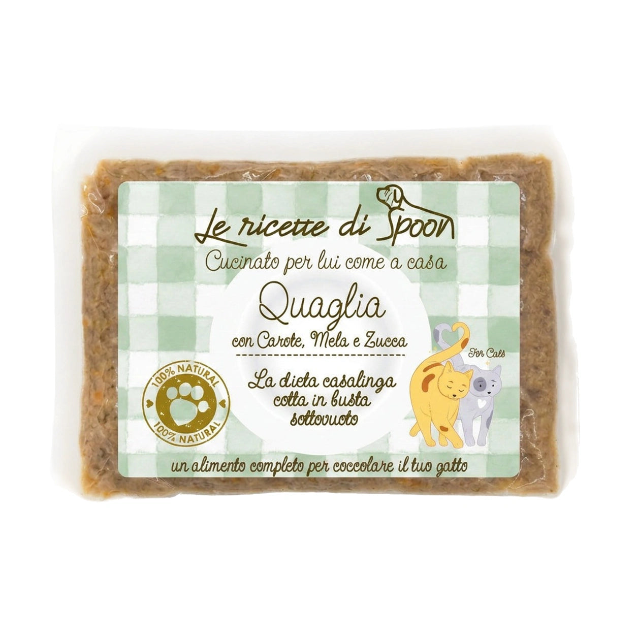La Casalinga gatto quaglia, 85 g – sfondo bianco