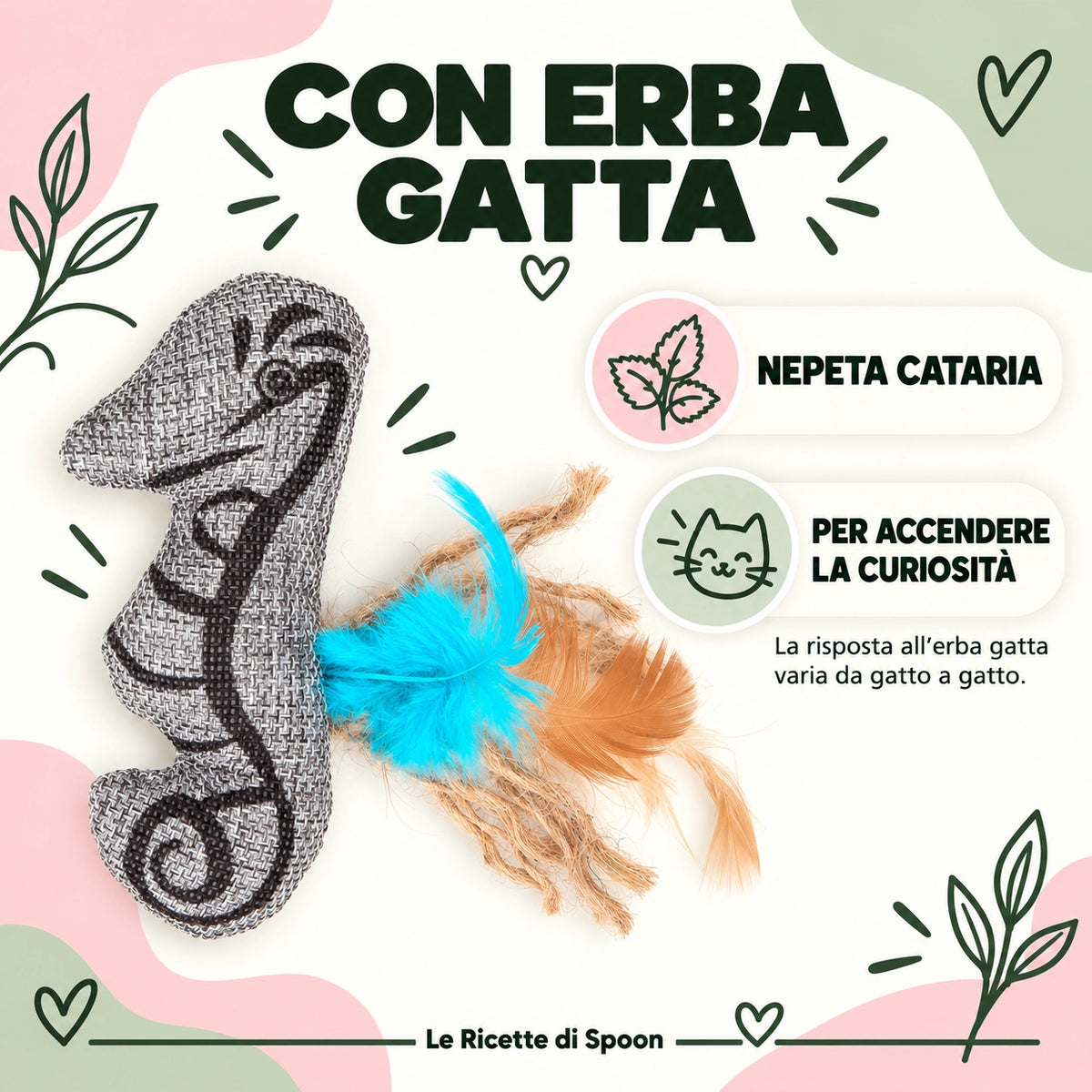 Cavalluccio marino con erba gatta e piume | Le Ricette di Spoon | erba gatta