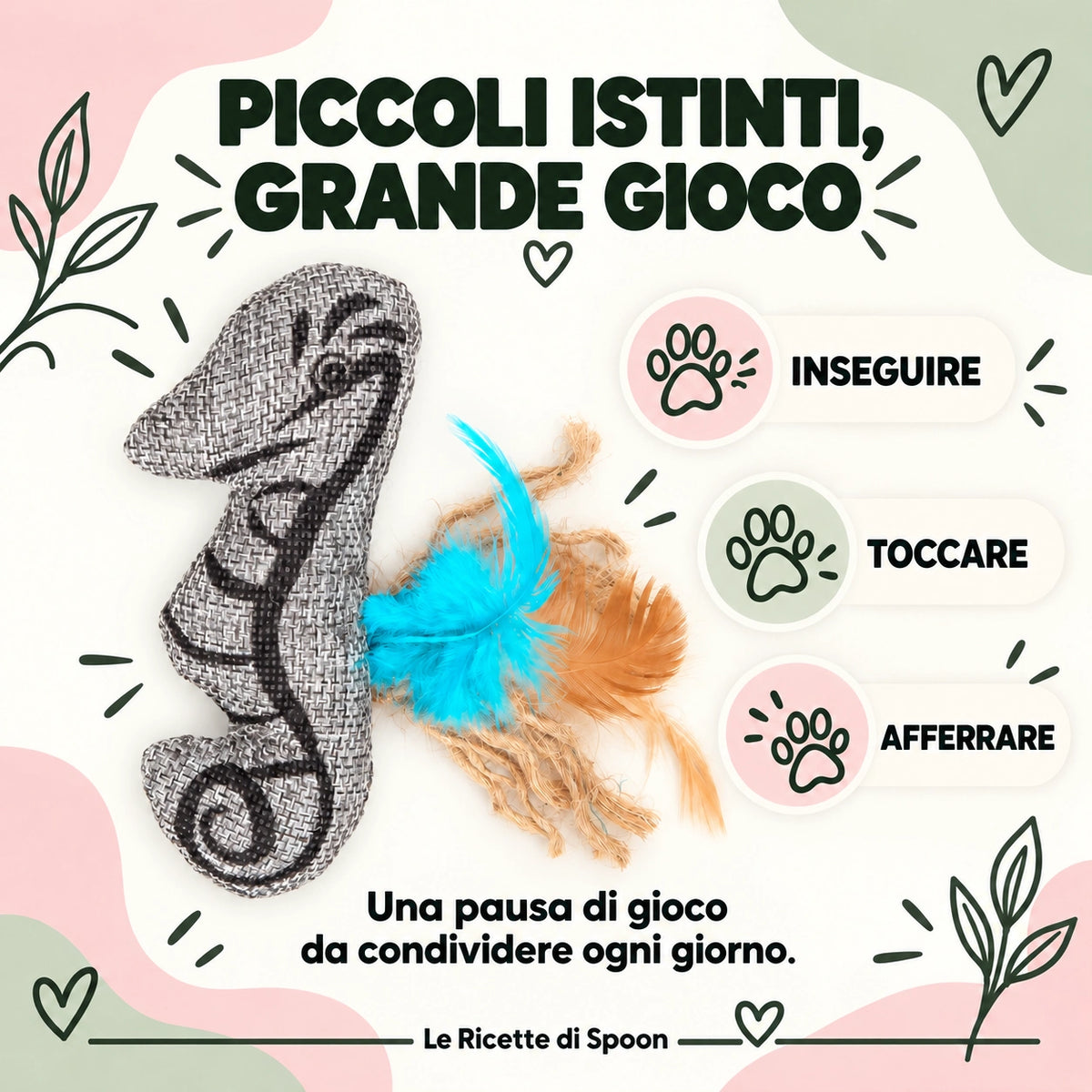 Cavalluccio marino con erba gatta e piume | Le Ricette di Spoon | gioco