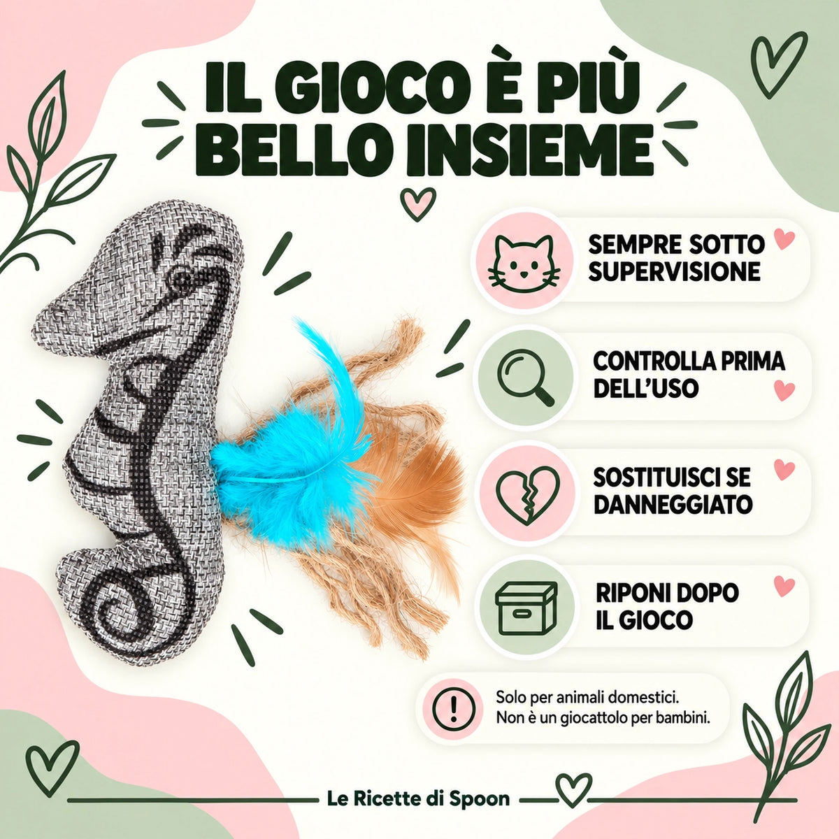 Cavalluccio marino con erba gatta e piume | Le Ricette di Spoon | uso e cura