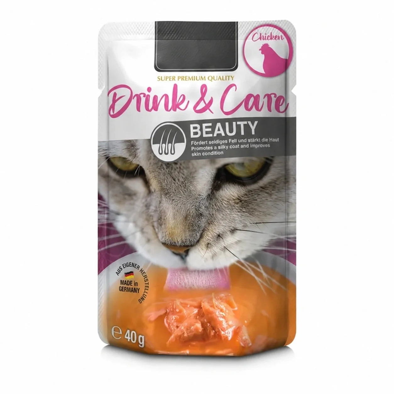 Drink Beauty gatto – sfondo bianco