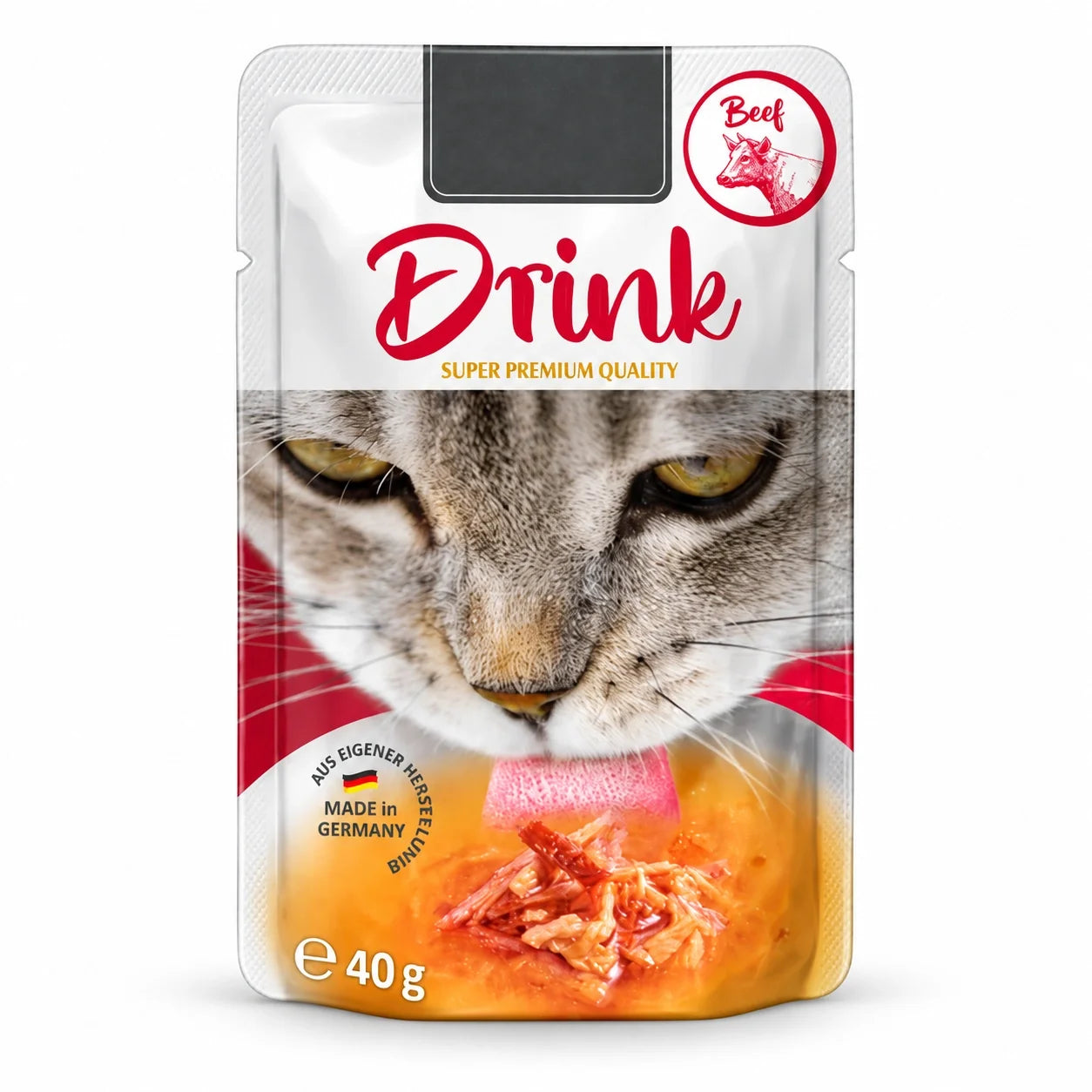 Drink Manzo gatto – sfondo bianco