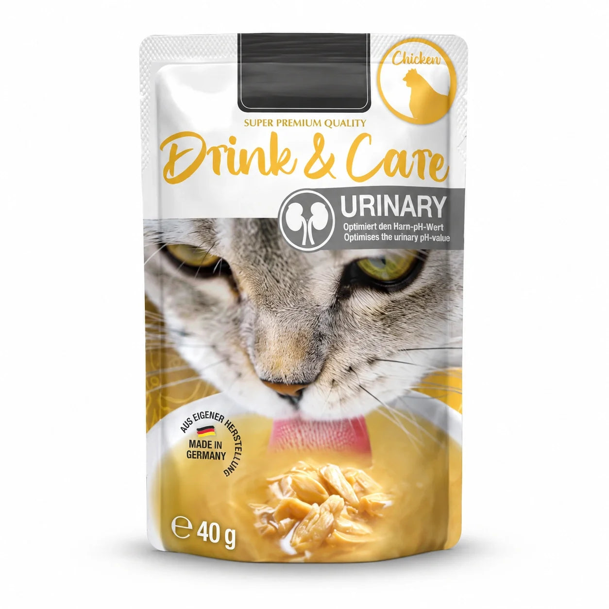 Drink Urinary gatto – sfondo bianco