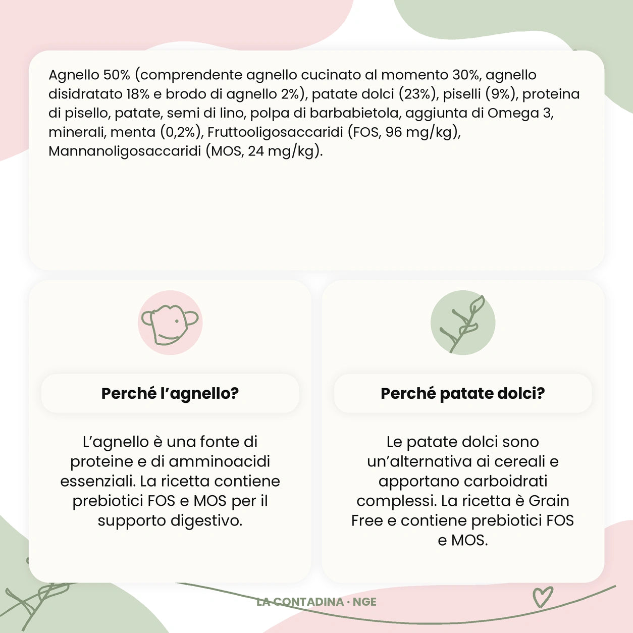 La Contadina - Agnello - Adulto · taglia piccola - ingredienti e benefici