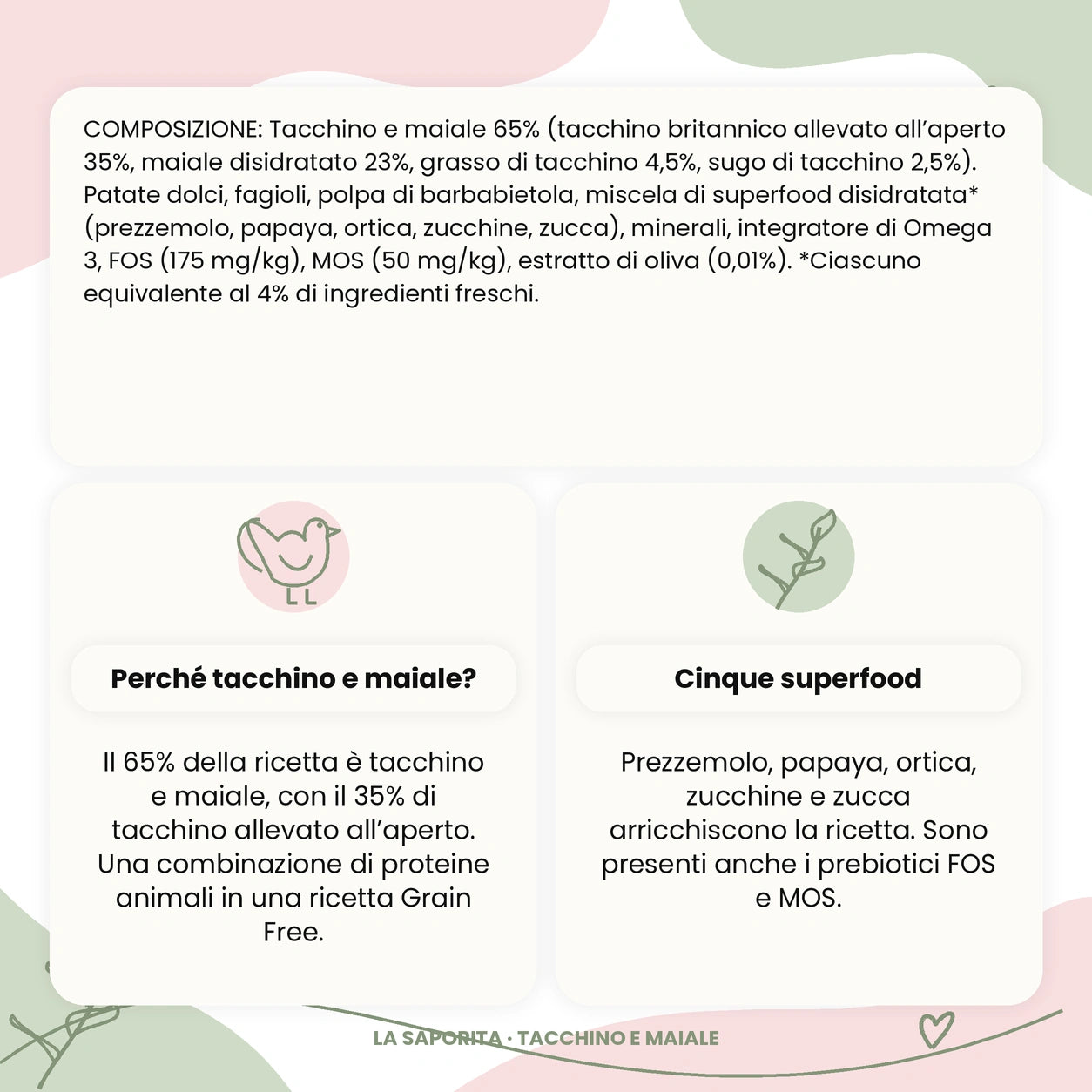 La Saporita tacchino maiale: ingredienti e benefici