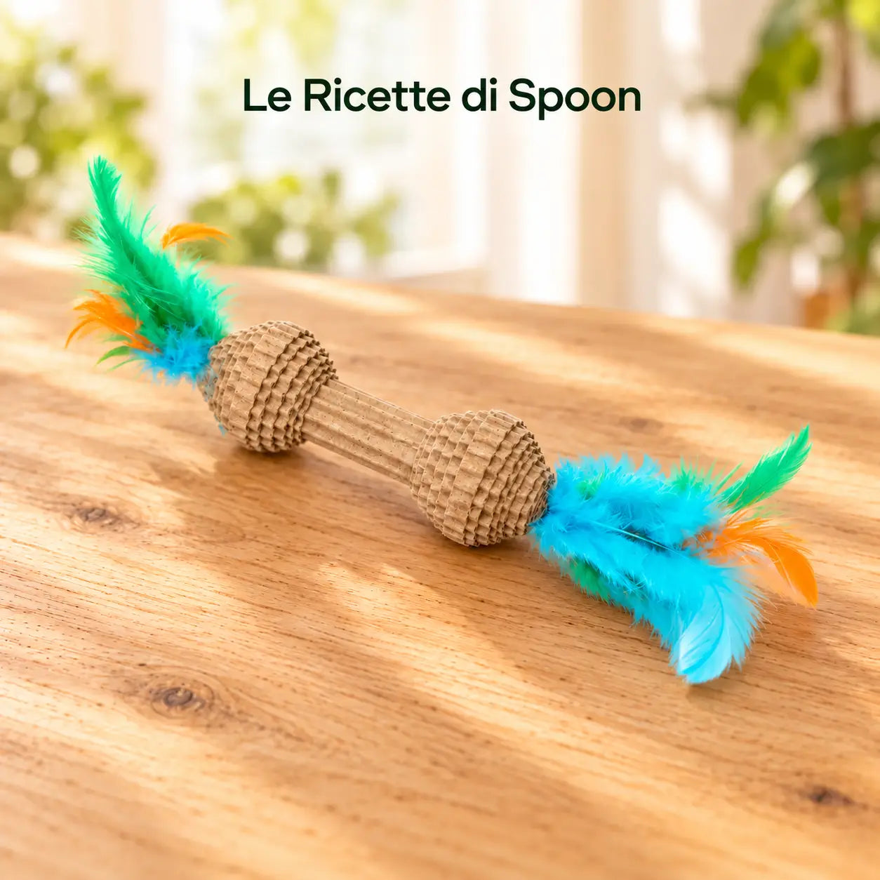 Mini osso in cartone con piume | Le Ricette di Spoon | immagine principale con testo lineare