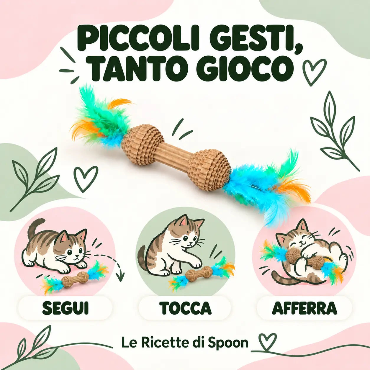 Mini osso in cartone con piume | Le Ricette di Spoon | infografica 2 con testi lineari