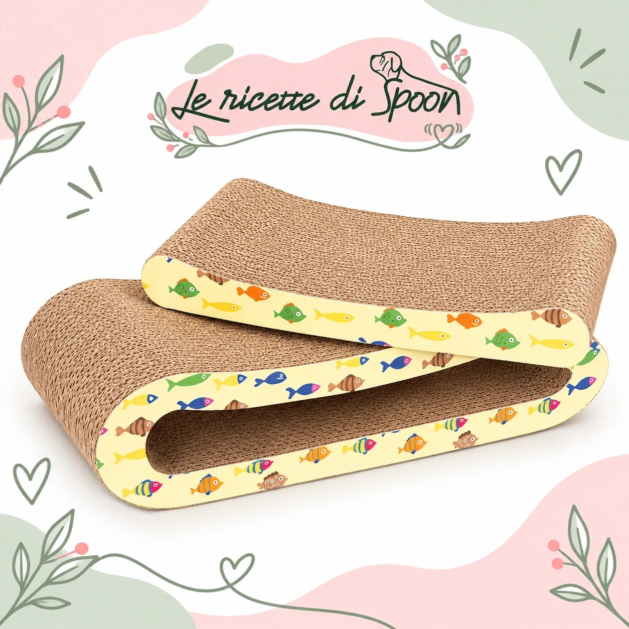 Tiragraffi 2 in 1 con pesciolini in cartone ondulato — Le Ricette di Spoon