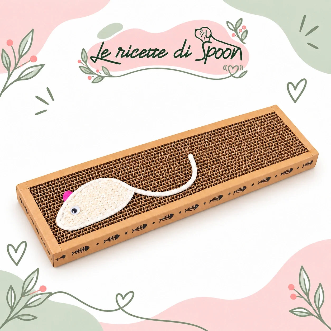Tiragraffi piatto con topolino e catnip — Le Ricette di Spoon