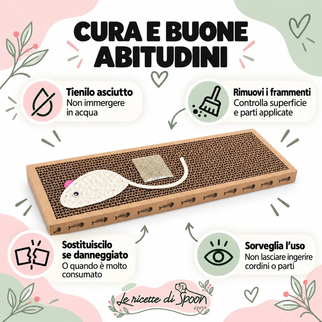 Tiragraffi piatto — Cura e buone abitudini