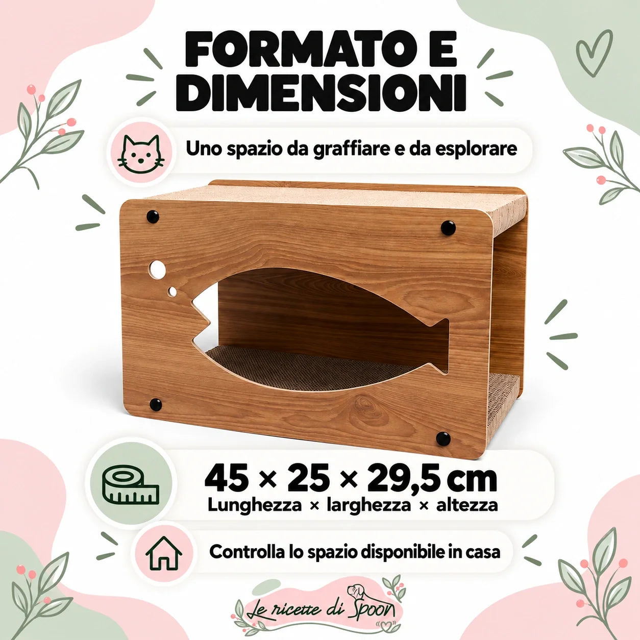 Tiragraffi tunnel — dimensioni 45 × 25 × 29,5 cm