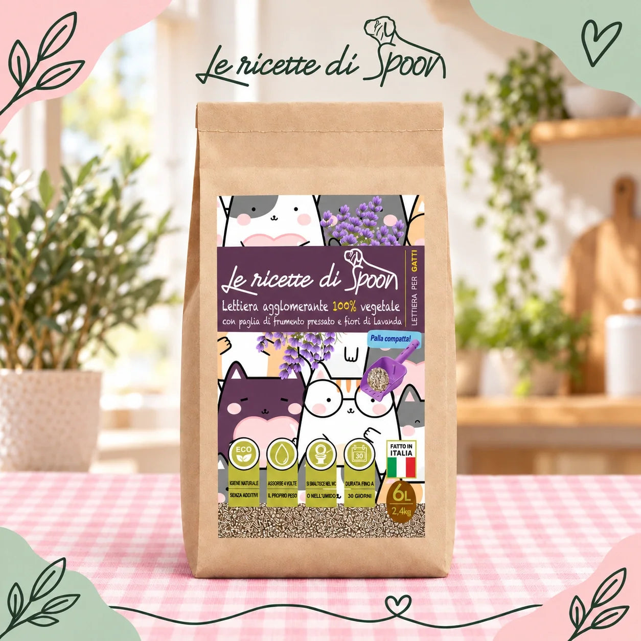 Lettiera vegetale Spoon — lavanda