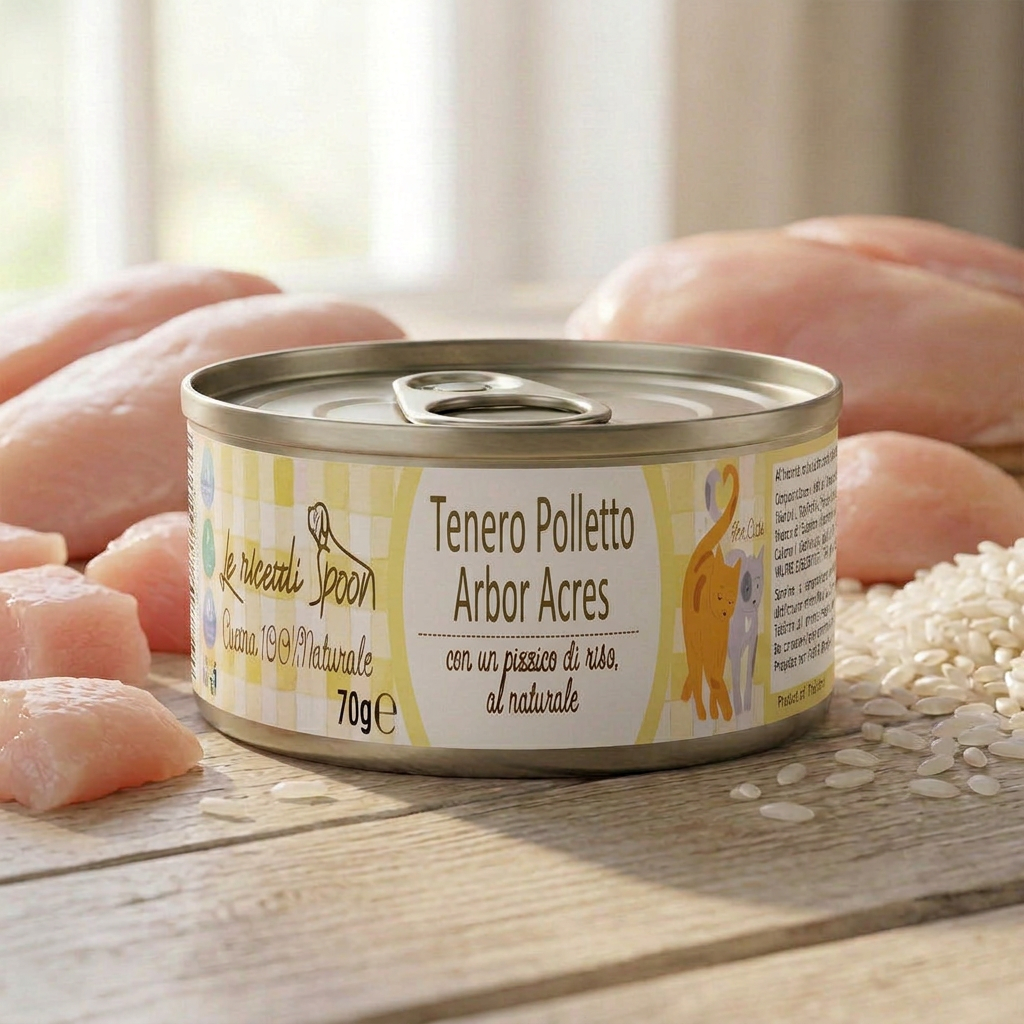 Le Ricette Semplici | Umido Naturale | Tenero Polletto Arbor Acres, acqua di cottura ed un pizzico di riso, cotti al vapore in vasetto 70 g