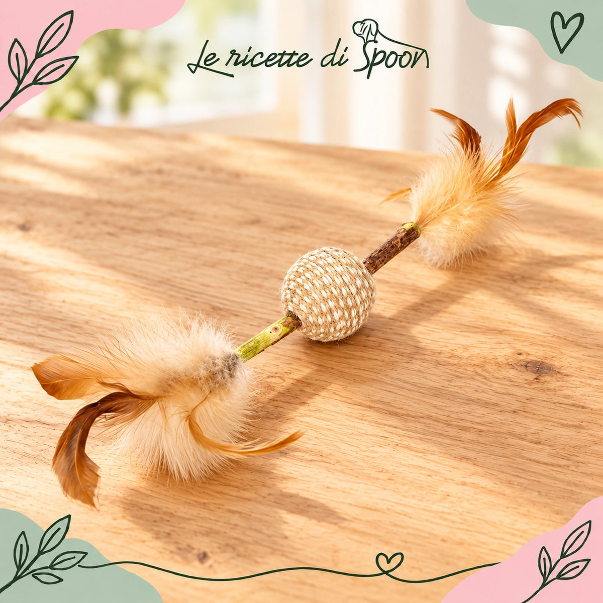 Pallina con bastoncino e piume sul tavolo – Le Ricette di Spoon