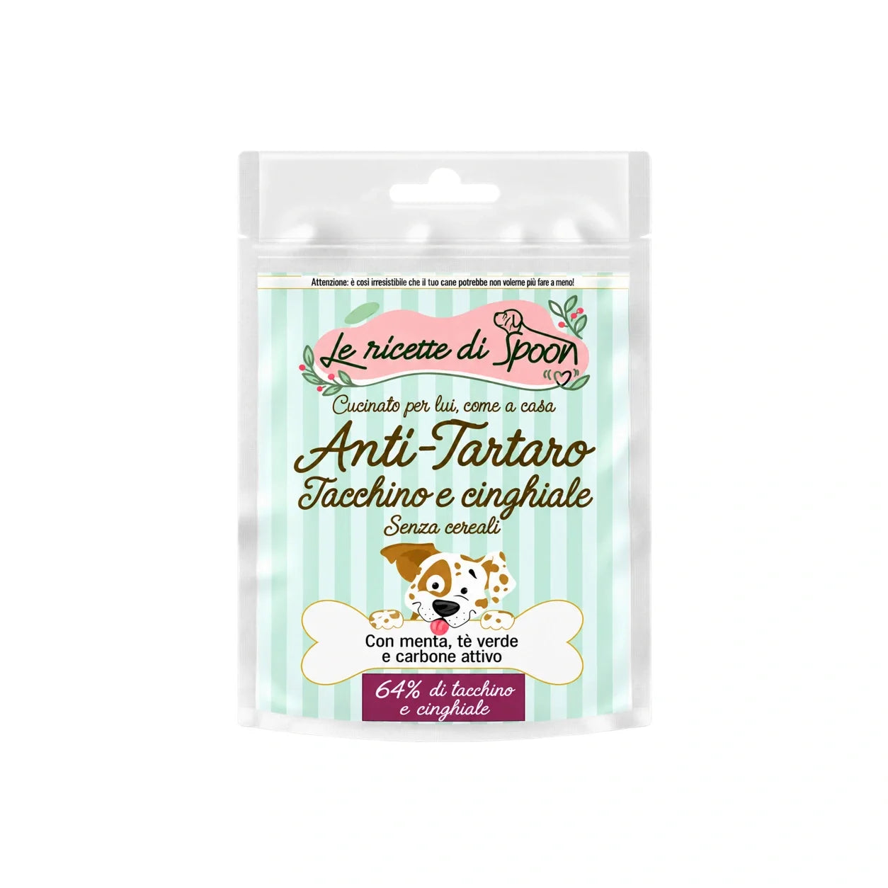 Anti-Tartaro – Snack per cane senza cereali – 70 g – Foto confezione su fondo bianco
