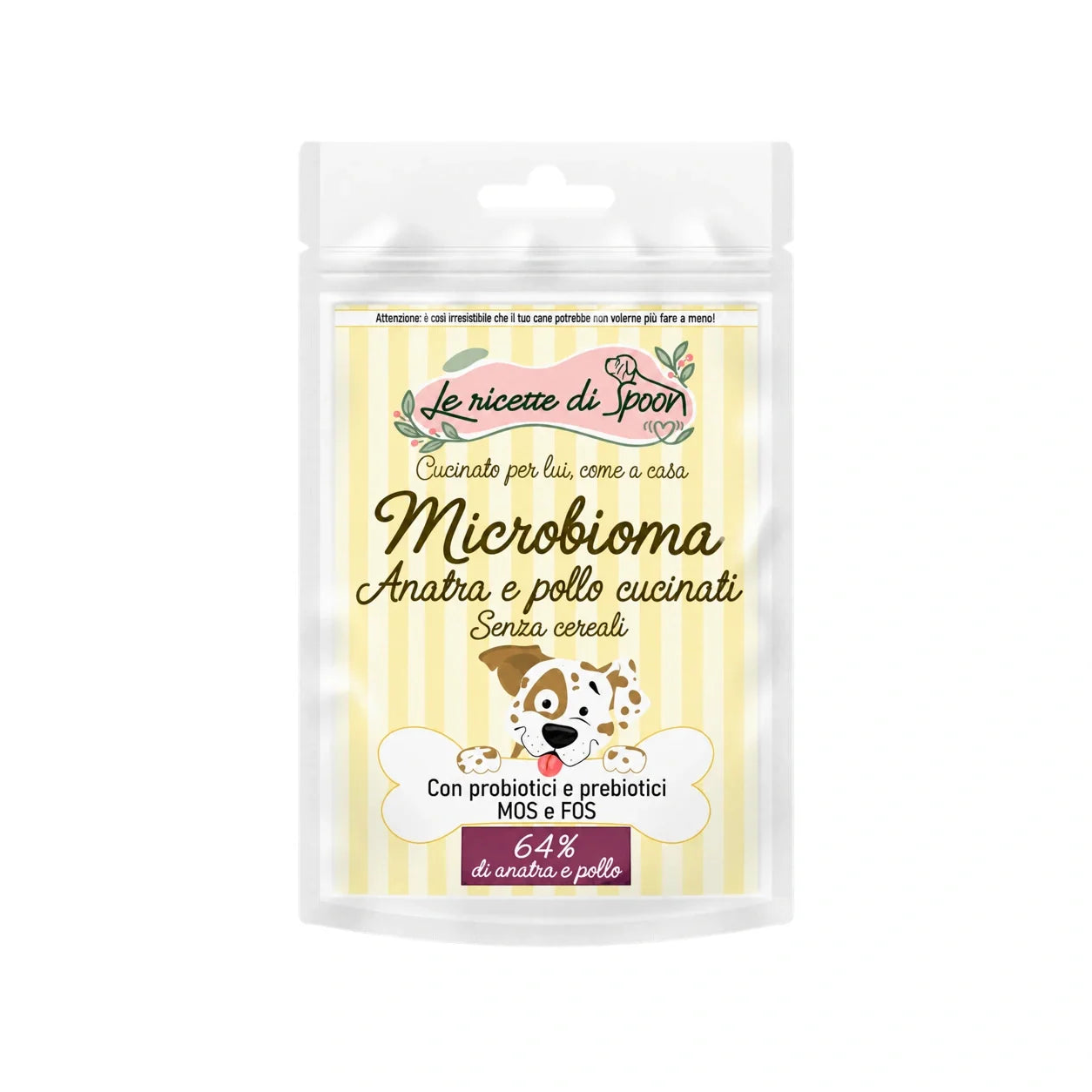 Microbioma – Snack per cane senza cereali – 70 g – Foto confezione su fondo bianco