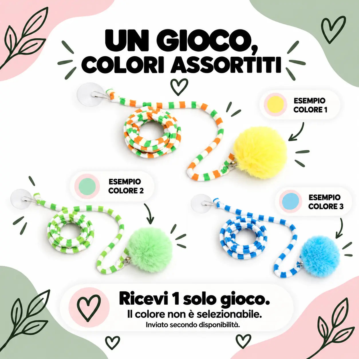 Un solo gioco in colore assortito non selezionabile