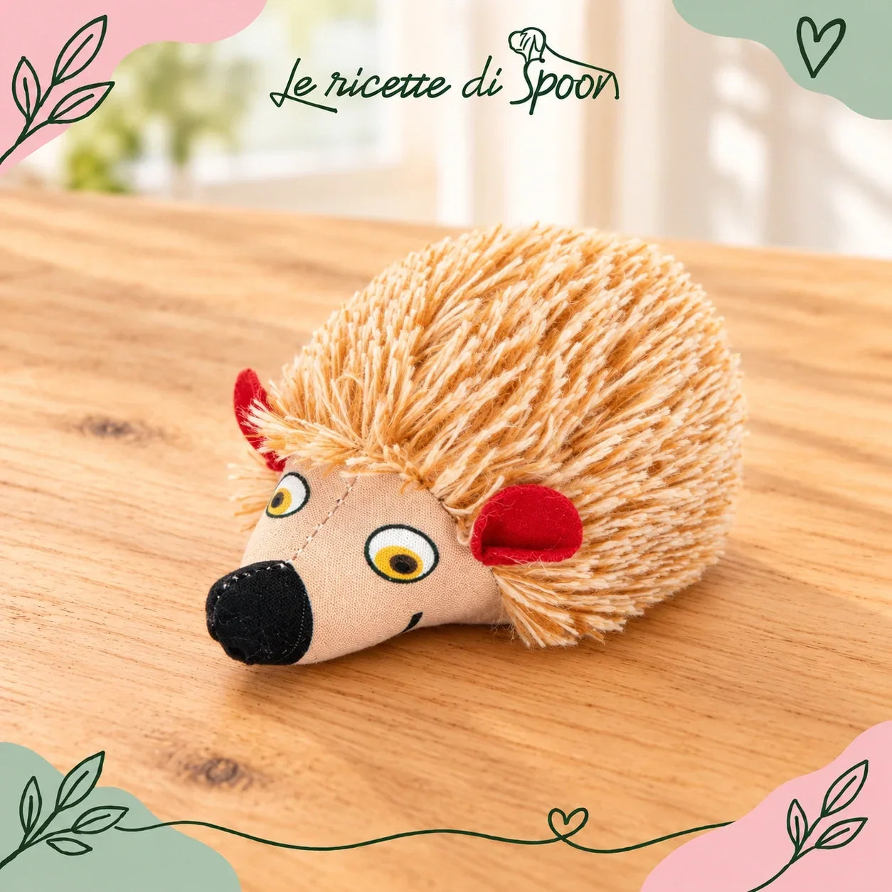Riccio con sonaglio – copertina – 1 pezzo, colori assortiti giallo beige e grigio