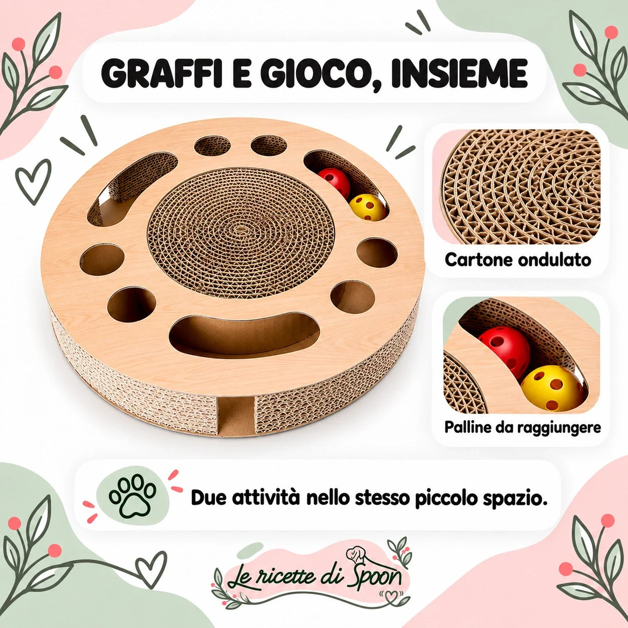Girotondo — cartone ondulato e palline