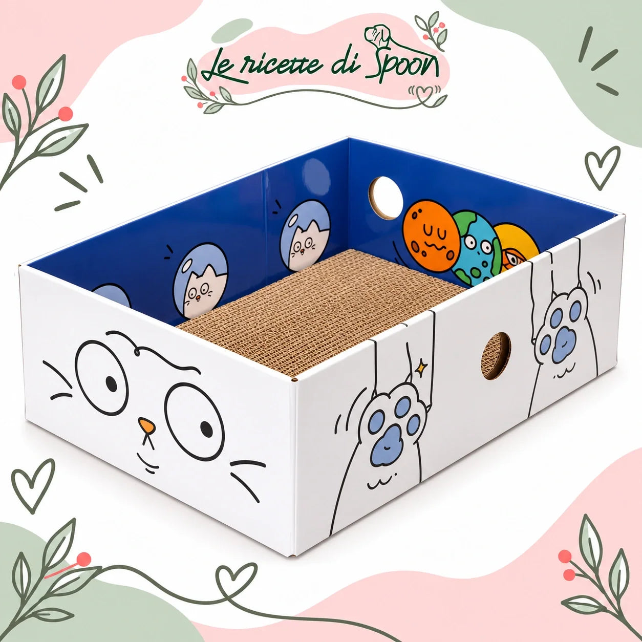 Tiragraffi Nido pieghevole con catnip — Le Ricette di Spoon