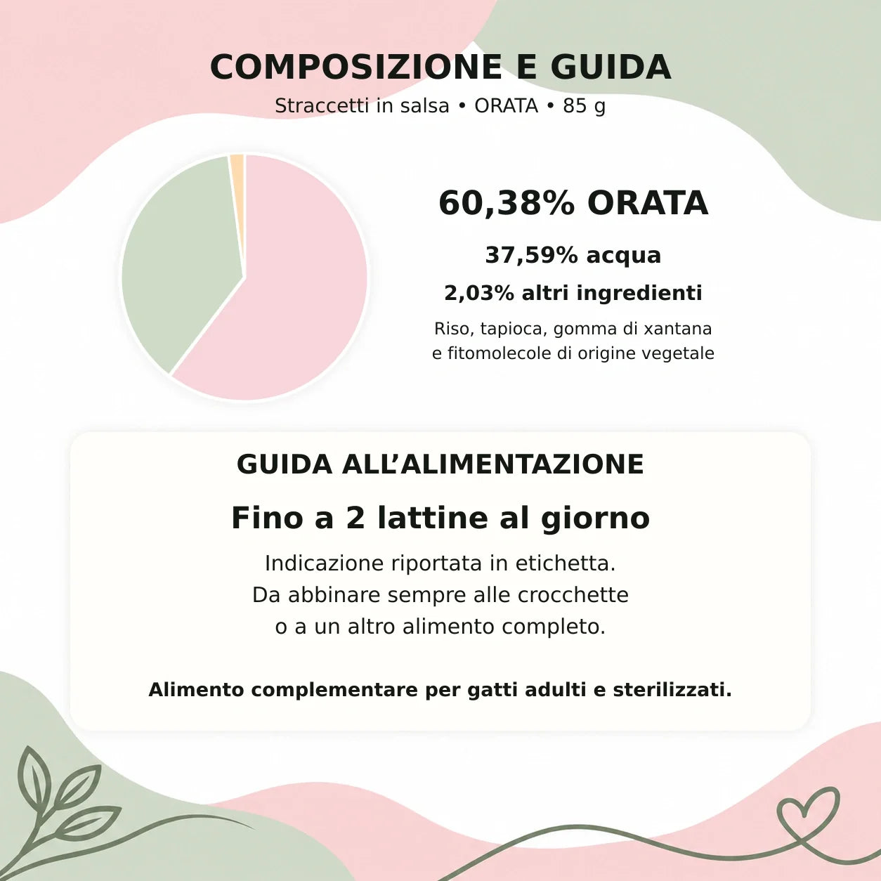 Straccetti gatto ORATA 85 g - foto ambientata