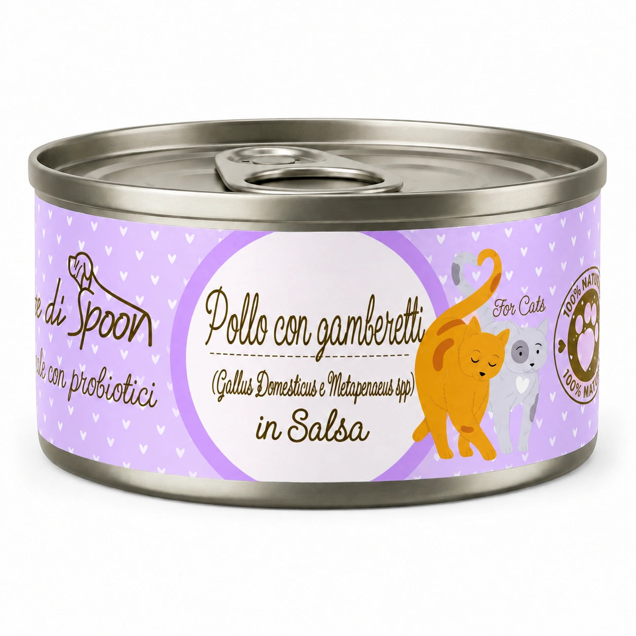 Straccetti gatto POLLO CON GAMBERETTI 85 g - sfondo bianco