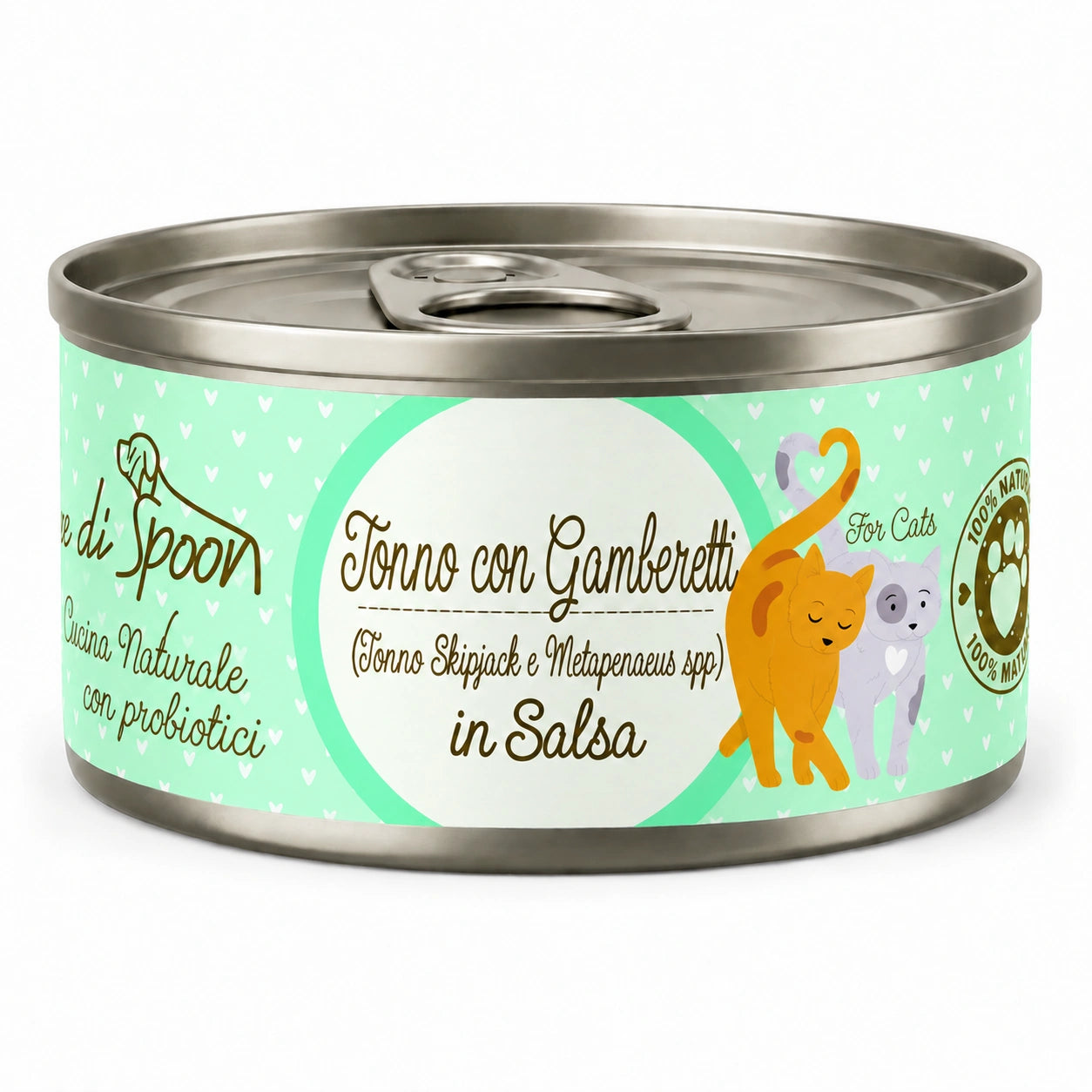 Straccetti gatto TONNO CON GAMBERETTI 85 g - sfondo bianco